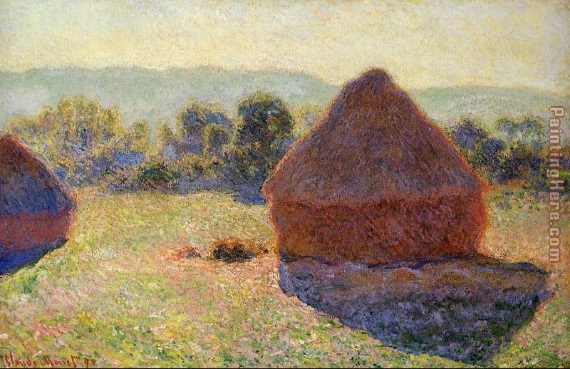 Claude Monet Grainstacks In The Sunlight Midday